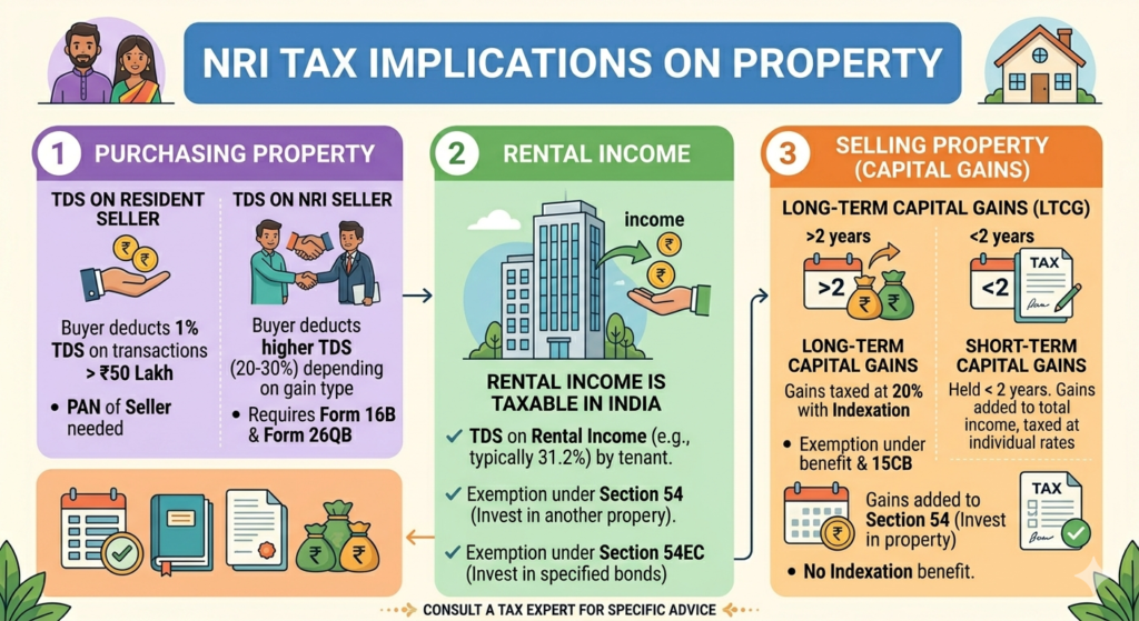 NRI Tax Implications on Property