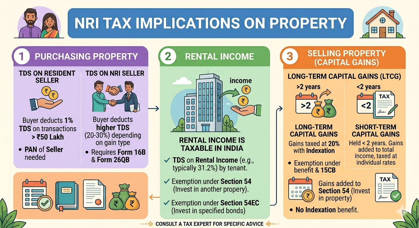 NRI Tax Implications on Property