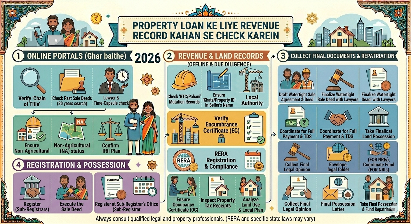 Property Loan ke liye Revenue Record Kahan se Check Karein